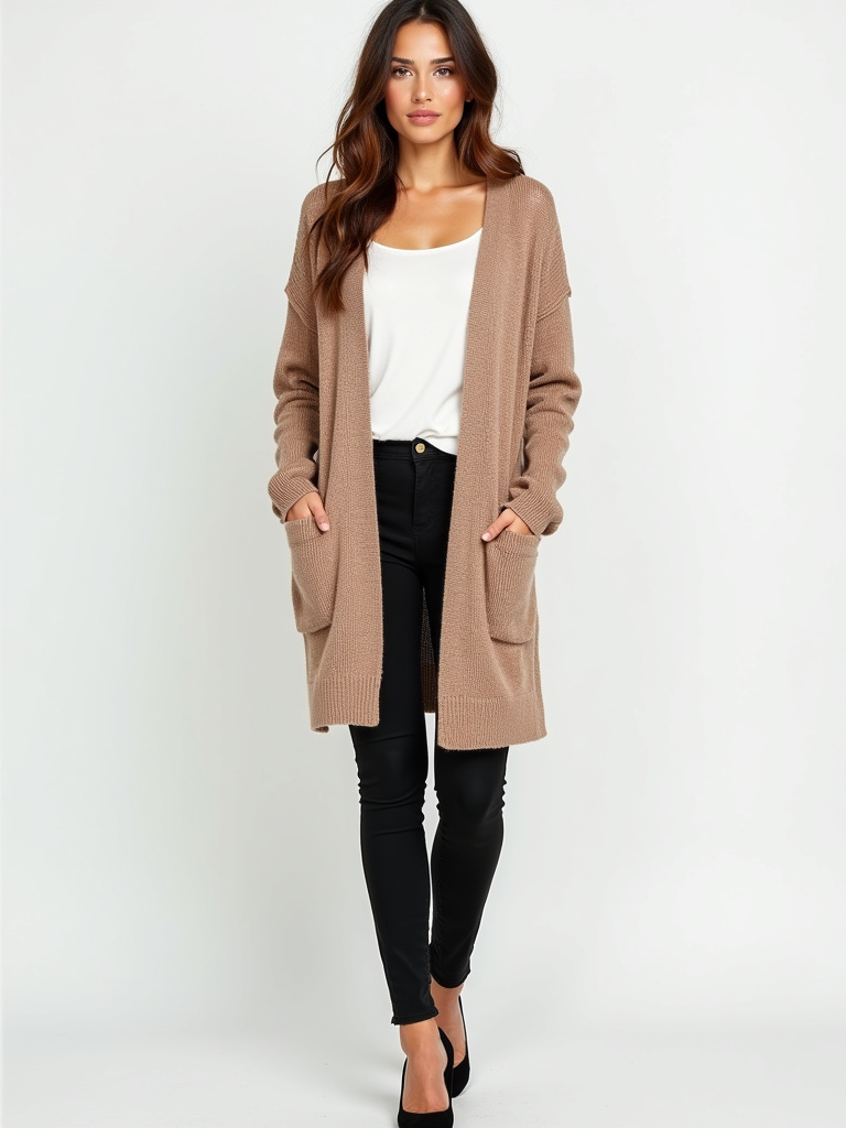 Gilet mi long avec poches